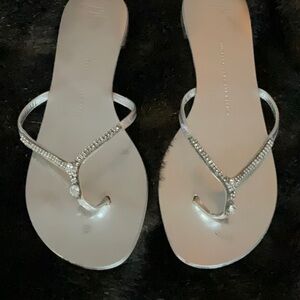 Giuseppe Zanotti 39 9, 8.5 jeweled flat sandal thong shoes